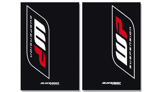 fork stickers White Power, black