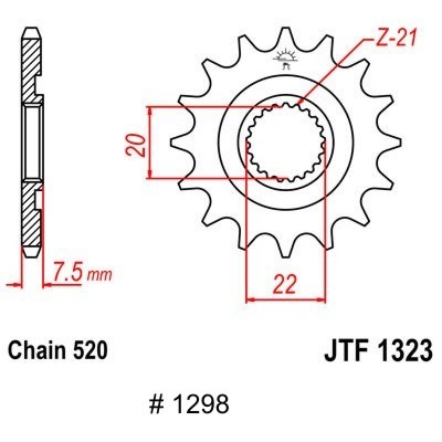 front sprocket CRF 250 04-17,