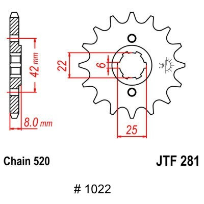 HONDA Motorritzel, für XL 600 83-87