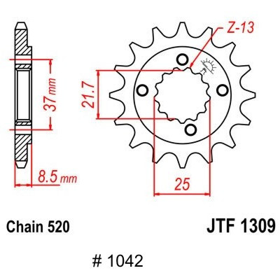 HONDA Motorritzel, für XR 650L 93-96