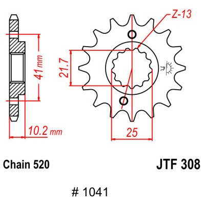 HONDA Motorritzel, für FMX 650 05-07