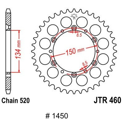 KAWASAKI Kettenrad, für KX 250 87-98