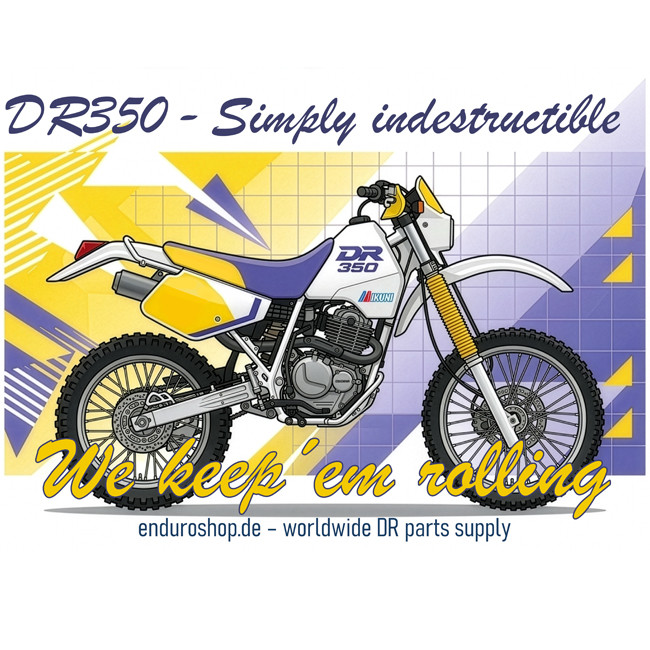 Aufkleber DR350 "Indestructible"
