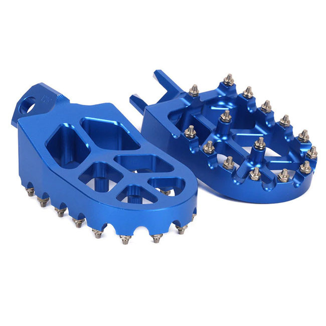 H-ONE Aluminium Fußrasten DRZ 400, blau