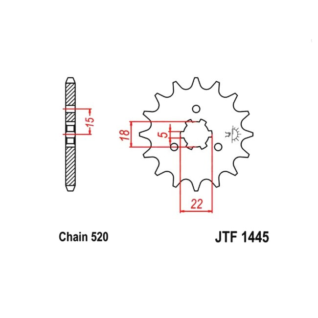 front sprocket, KX 125 94-