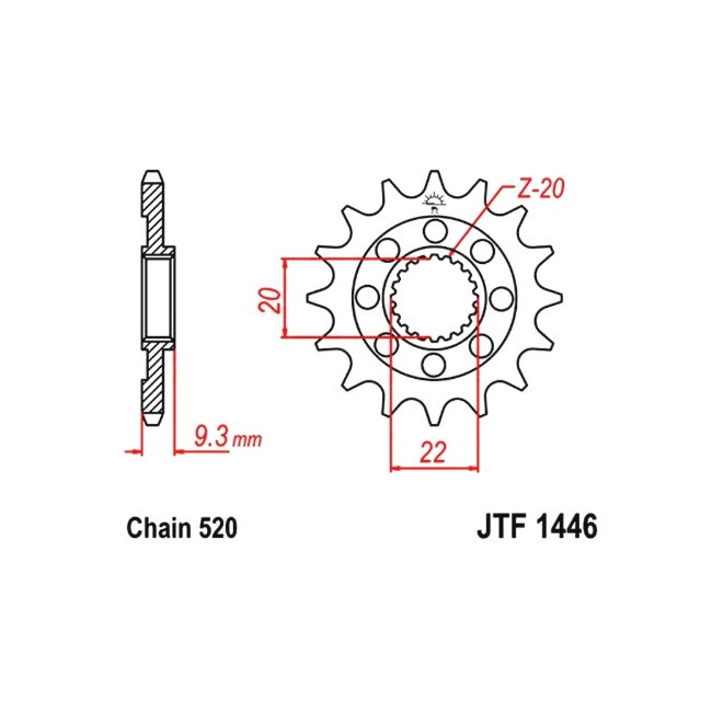 Motorritzel KXF 250 06-,