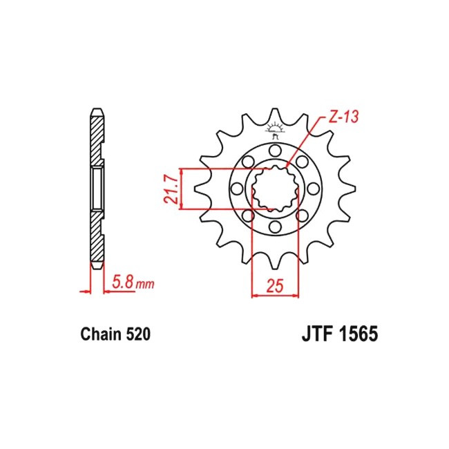 Motorritzel KXF 450 06-,
