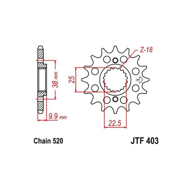 front sprocket HQV 449/511,