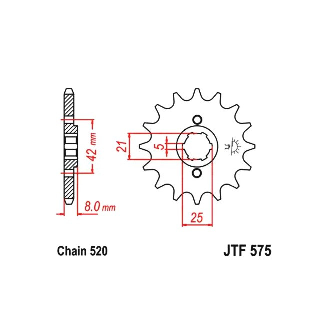 front sprocket JTF-575, TT600