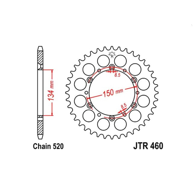 rear sprocket KX 125 94-,