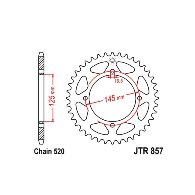 rear sprocket JTR-857, TT600