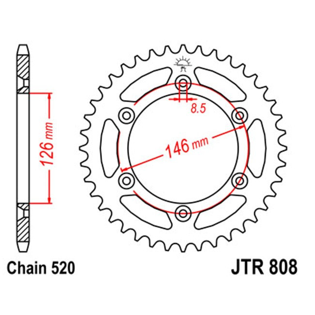 rear sprocket RM-Z 450 05-