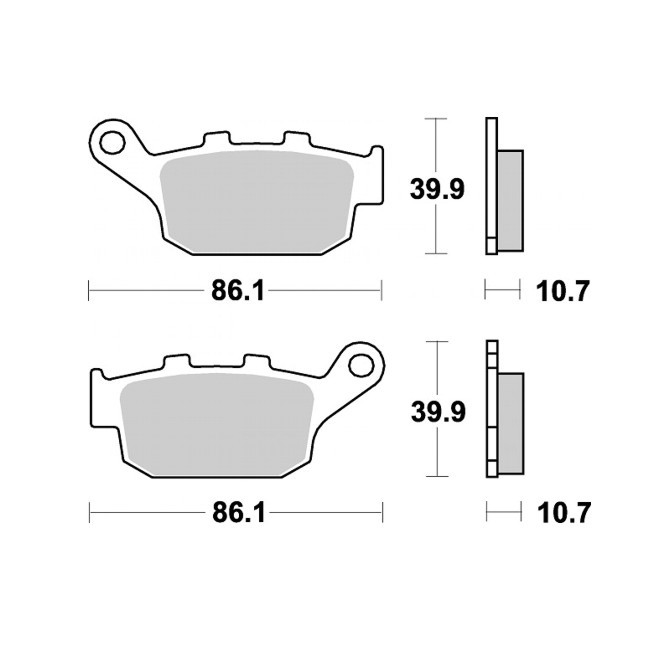 Hinterrad Bremsbeläge, NX650