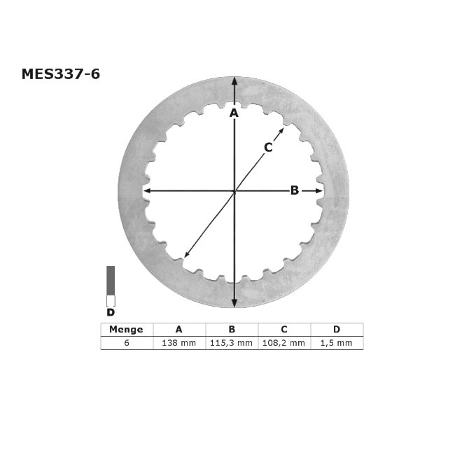 clutch steel plates, DR 350