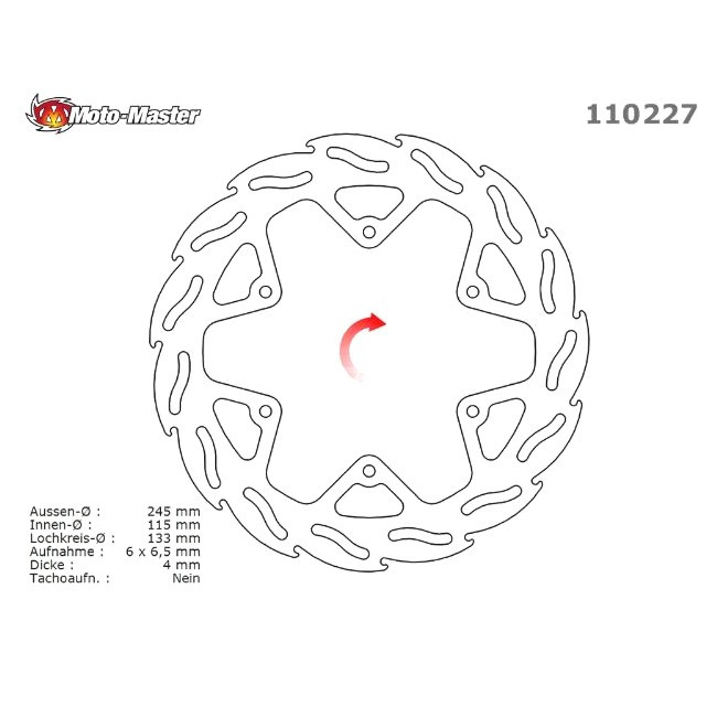 MM FLAME rear brake disc, WRF 426/450 02-18