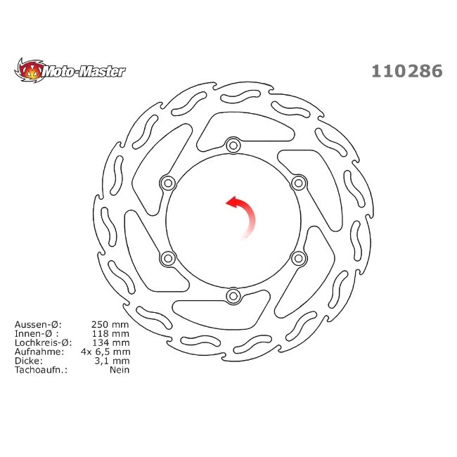 MM FLAME Vorderrad Bremsscheibe, WRF 400/426/450 99-15