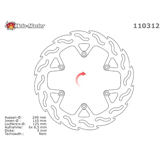 MM FLAME Hinterrad Bremsscheibe, KTM 690 Enduro/SMR