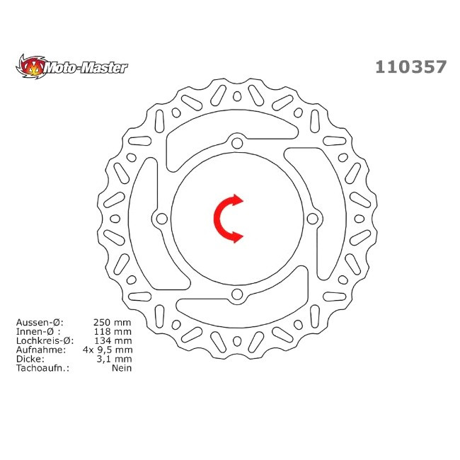 MM NITRO Vorderrad Bremsscheibe, RMZ 450 05-17