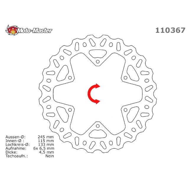 MM NITRO Hinterrad Bremsscheibe, WRF 426/450 02-18