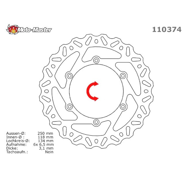 MM NITRO front brake disc, WRF 400/426/450 99-15