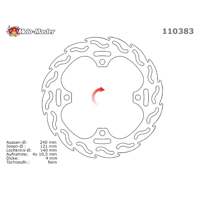 MM FLAME Hinterrad Bremsscheibe, Honda CR 98-01