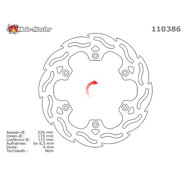 MM FLAME rear brake disc, WRF 400 98