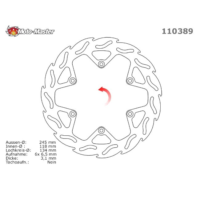 MM FLAME front brake disc, WRF 400 98