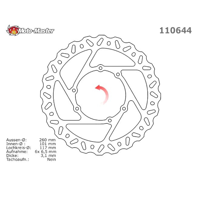 MM NITRO Vorderrad Bremsscheibe, Honda CRF 15-