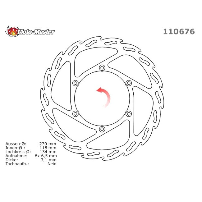 MM FLAME Vorderrad Bremsscheibe, YZF 250 16-