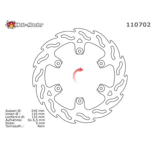 MM FLAME Hinterrad Bremsscheibe, KTM 690 Enduro/SMR
