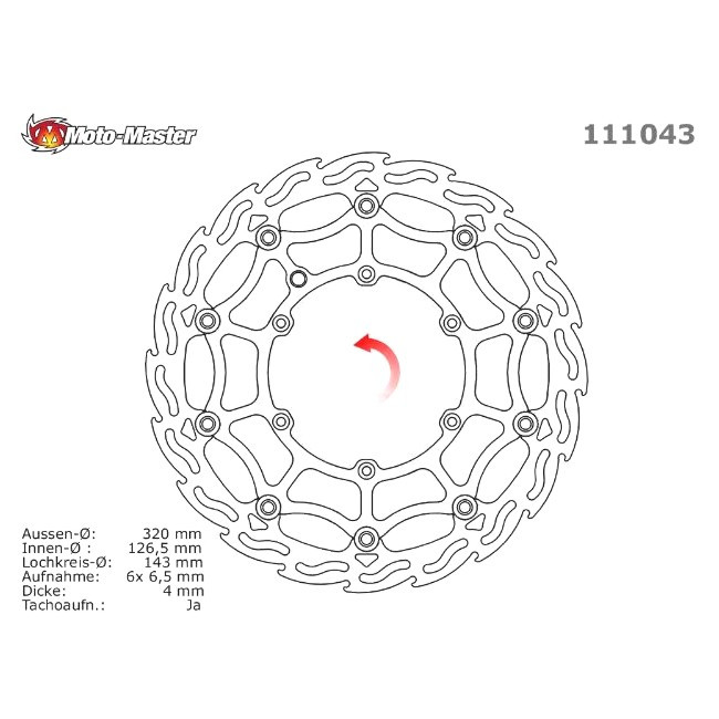 MOTOMASTER STREET brake disc, Husaberg