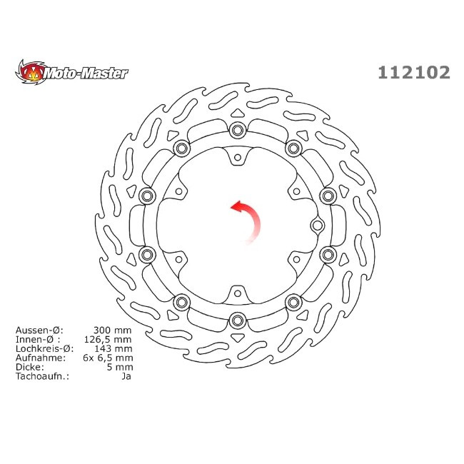 MM FLAME Vorderrad Bremsscheibe, KTM 690 Enduro