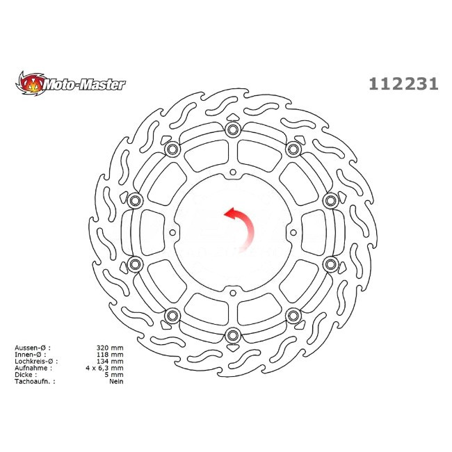 Motomaster RACING brake disc, XR600 87-
