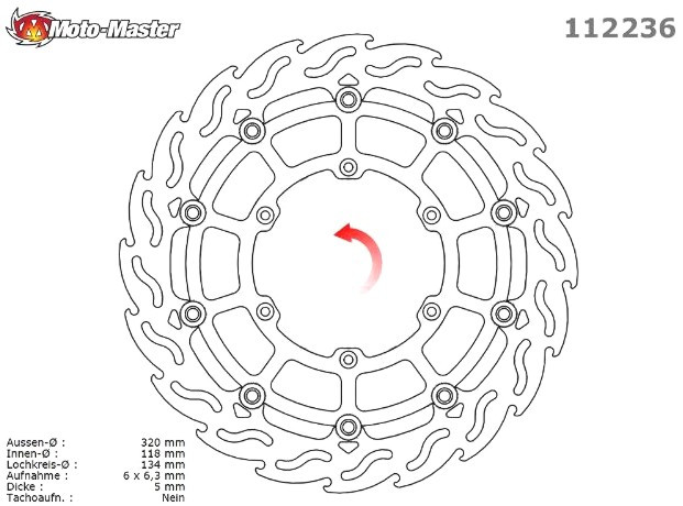 Motomaster RACING brake disc, DRZ400