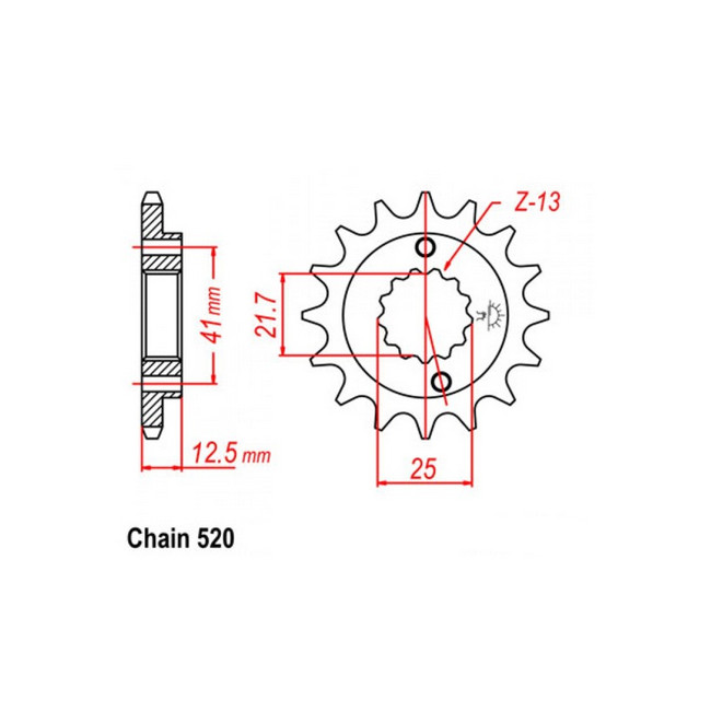 front sprocket NX650 89-, wide version
