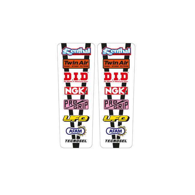 universal fender sticker set, white