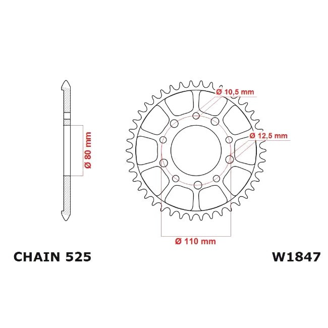 rear sprocket CRF 1000 Africa Twin