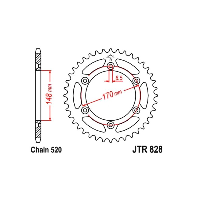 Dr650 rear hot sale sprocket
