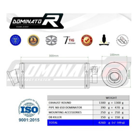 Dominator slip-on silencer, NX650 88-94
