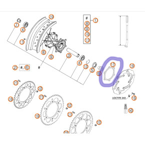 Distanzring HR Bremsscheibe, KTM LC4 Supermoto